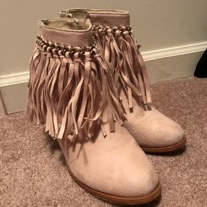 Fringe booties
